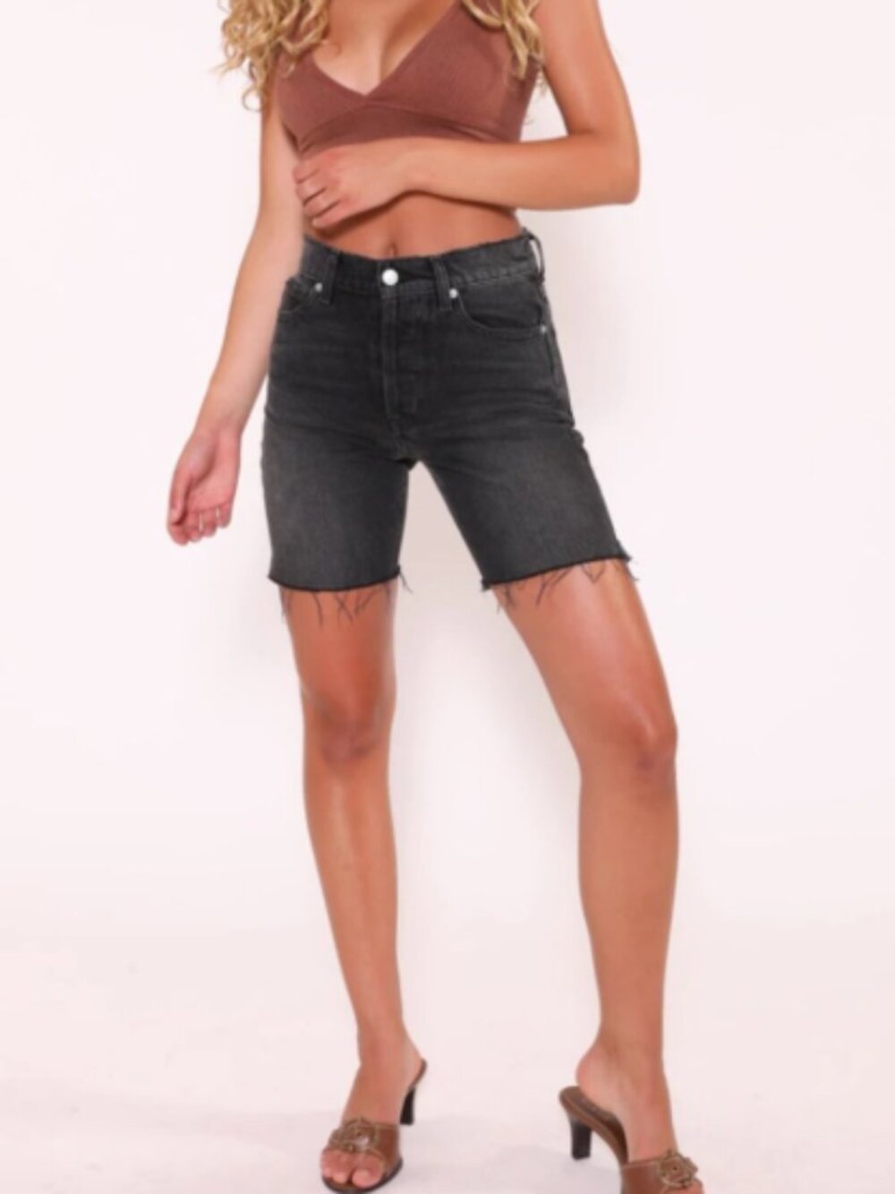Revice 90's Cutoff High Rise Denim Bermuda Shorts Jorts Size 26